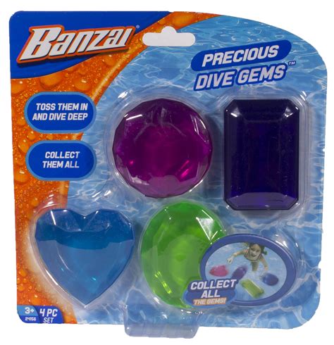 Swimming Pool Diving Toys Colorful Gems, 4 in a Pack, Ages 3+, Pool ...