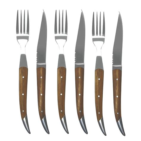 Stainless steel Steak Knife & fork Set | Includes Steak Knives + Forks ...