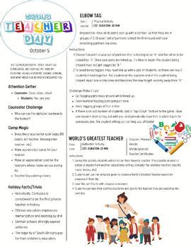 World Teachers Day Activities by Laissez les Bons Temps Rouler | TPT