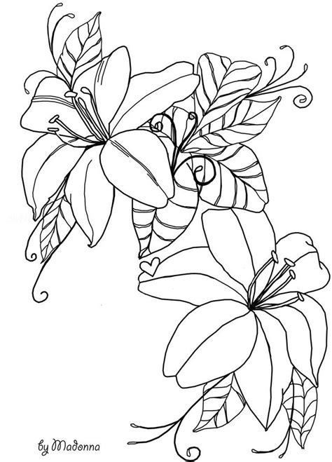 flowers line drawing stock by ~madonnakp89 on deviantART | Line Art Painting and Other Fun Stuff ...