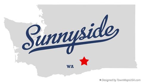 Map of Sunnyside, WA, Washington