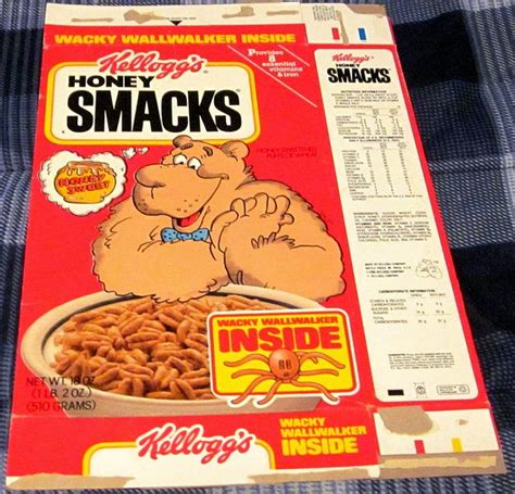 1980's Kellogg's Honey Smacks Cereal Box | Cereal, Cereal pops, Kelloggs