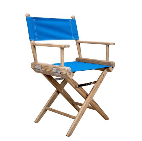 Directors Chair with Pacific Blue Sunbrella® Fabric Covers – Whitecap ...