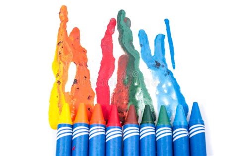 Crayons melted art stock image. Image of background - 104528219