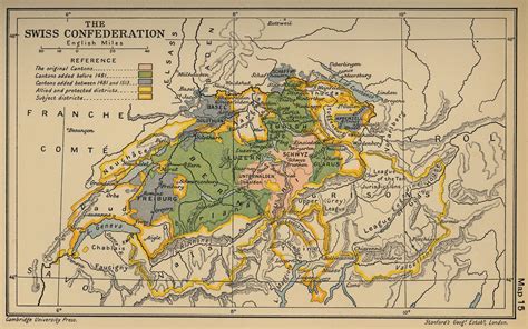 Map of the Swiss Confederation 1513