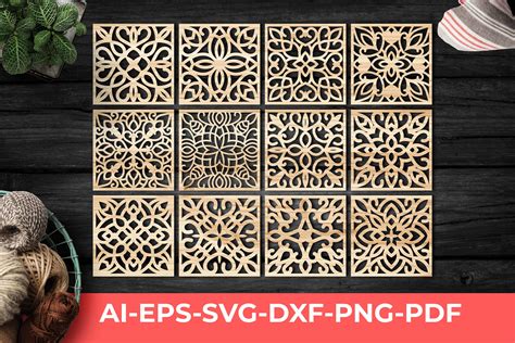 Wood Coasters Design / Cnc Laser Cut Graphic by LaijuAkter · Creative ...