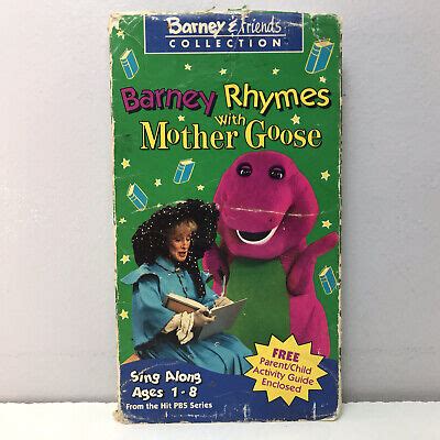 BARNEY & FRIENDS Rhymes Mother Goose VHS Video White Tape Sing Along ...