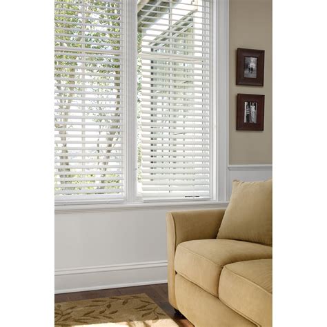 Faux Horizontal Window Wood Blinds Home Furniture Decorators White 2 Inch New | eBay