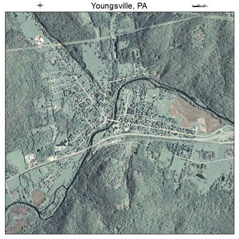 Aerial Photography Map of Youngsville, PA Pennsylvania