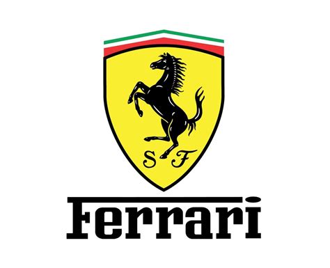 Ferrari Logo Brand Car Symbol With Name Design Italian Automobile ...