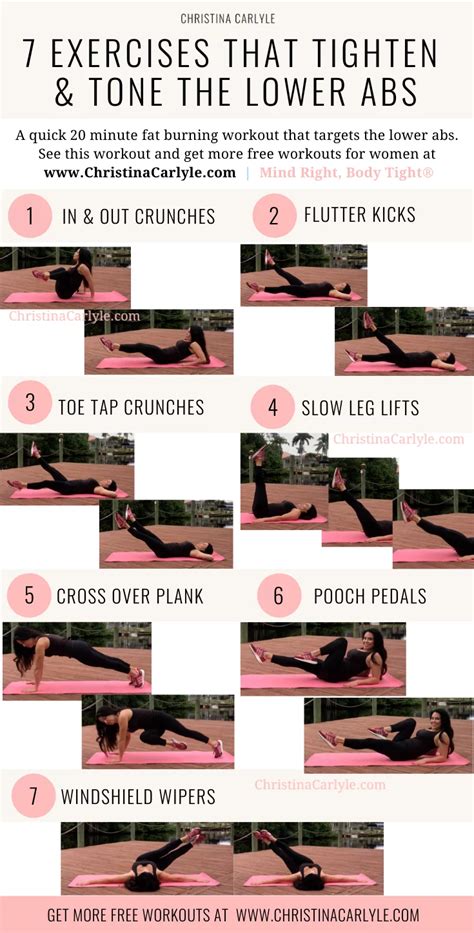 Exercises that Get Rid of Lower Belly (Pooch) Fat - Christina Carlyle