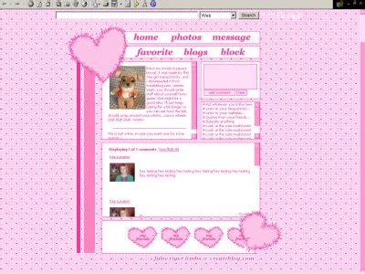 Pink Overload - Myspace Layouts - CreateBlog