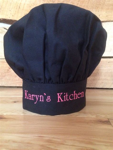 Personalized Chef's Hat in Black - Etsy