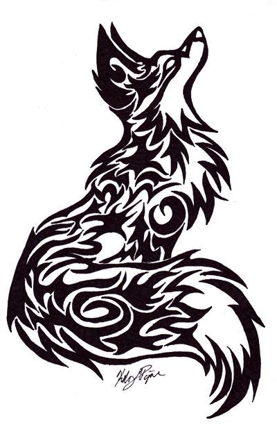 Tribal Fox Tattoo by whutbox on DeviantArt