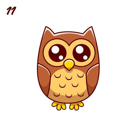 How To Draw A Cartoon Owl