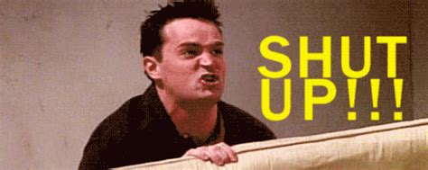 Matthew Perry Shut Up GIF - Find & Share on GIPHY