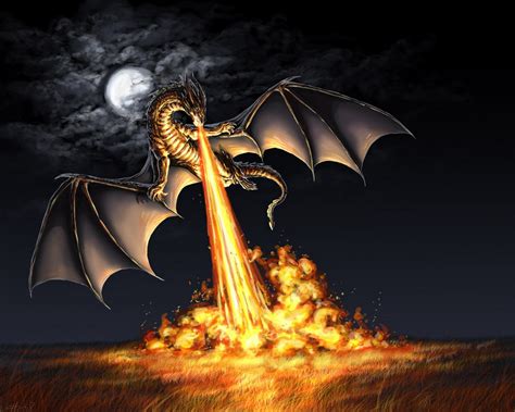 A dragons lair - images gallery: Dragon - Devastating fire dragon breath