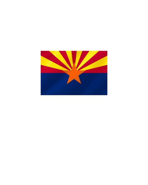 Arizona State Flag White T-Shirt