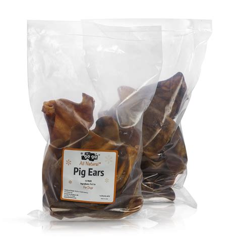 GoGo® 12pk Large Bulk Pig Ears - Dig It Pet