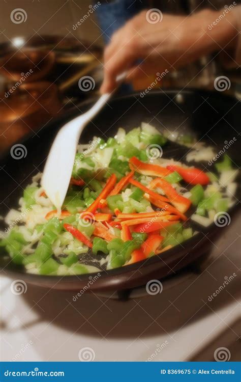 Sauteing vegetables stock image. Image of vegetables, peppers - 8369675