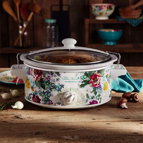 Pioneer Woman 6 Qt Portable Slow Cooker, Hamilton Beach Crock Pot Floral Cute 40094333646 | eBay