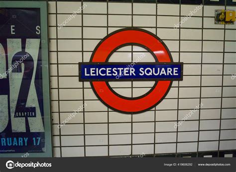 Underground Leicester Square Tube Station London London Underground Oldest Underground – Stock ...