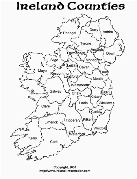 Blank Map Of Counties Of Ireland | secretmuseum