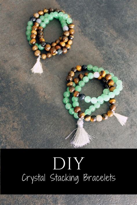 DIY Crystal Elastic Beaded Bracelets . Make Your Own Stone Bracelets ...