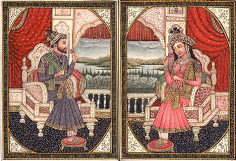 Shah Jahan & Mumtaz Mahal | Mughal paintings, Mughal miniature ...