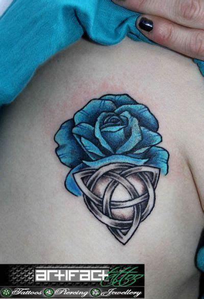 Blue And Purple Roses Tattoo | | Celtic knot tattoo, Rose tattoos ...