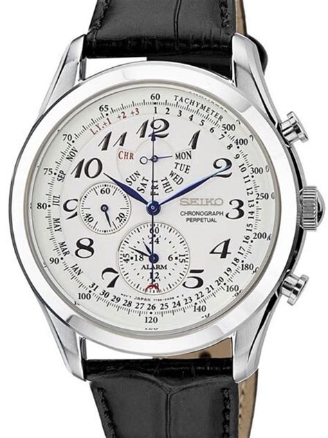 Seiko Chronograph, Alarm Watch with Perpetual Calendar and 44.6mm ...