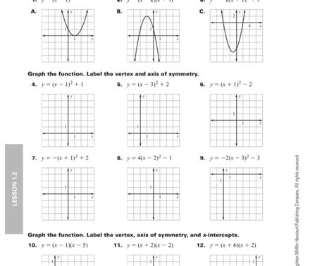 Graphing Equations In Standard Form Worksheet