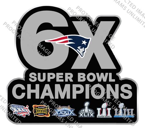 SUPER BOWL 53 LIII NEW ENGLAND PATRIOTS PIN 6X CHAMPIONS SUPERBOWL PATCH STYLE | eBay