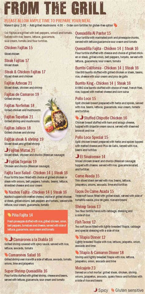 Azteca Mexican Grill Menu, Oswego, NY