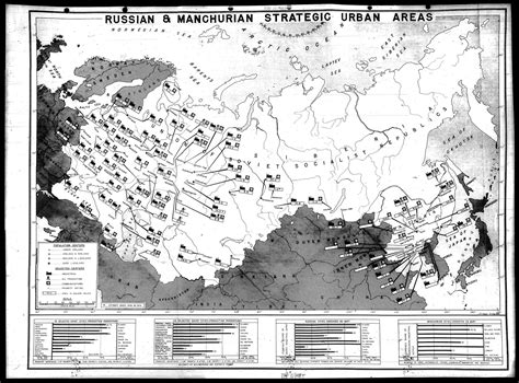 Major targets for nuclear bombs in Soviet Union, part of planning a nuclear attack on the USSR ...