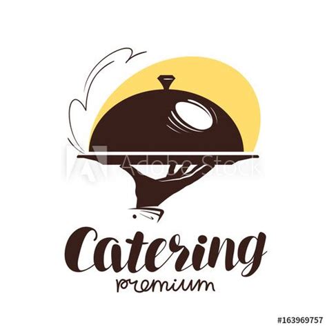 Catering service logo. Icon or label for design menu restaurant or cafe ...