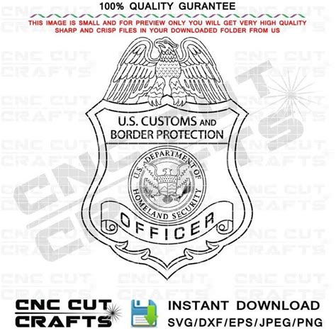 CBP Officer SVG Badge Customs and Border Protection Officer - Etsy Finland