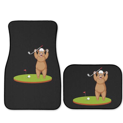 Golfing Bear Papa Golfer Animal By Best Ball Full Set Car Mats By Cm-arts - Artistshot