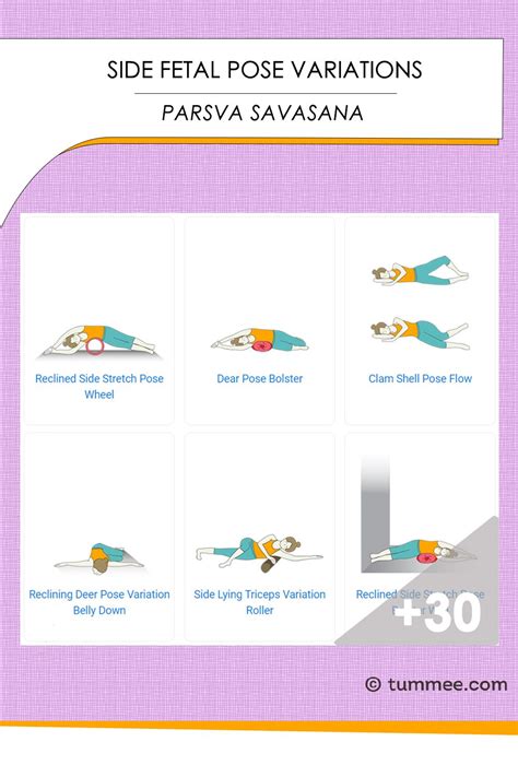 Side Fetal Pose (Parsva Savasana) Variations - 48 variations of Side Fetal Pose | Tummee.com ...