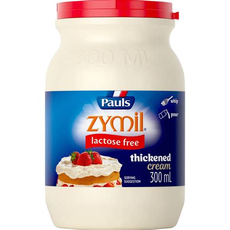 Calories in Pauls Zymil Thickened Cream Lactose Free Calorie Counter ...