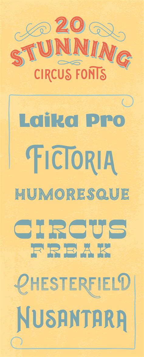 20 Stunning Circus Fonts to Design Labels, Signs, and Cards | LaptrinhX