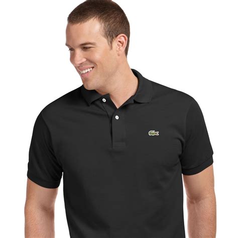 Lyst - Lacoste Classic Pique Polo Shirt in Black for Men