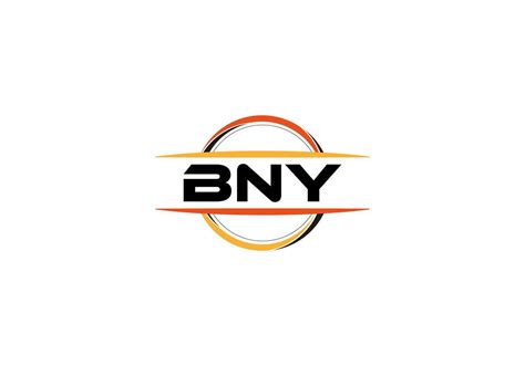 BNY letter royalty ellipse shape logo. BNY brush art logo. BNY logo for a company, business, and ...