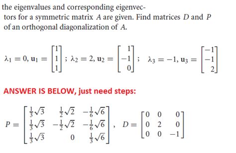 Solved: The Eigenvalues And Corresponding Eigenvectors For... | Chegg.com