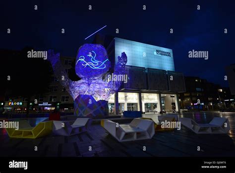 The colorful Schouwburgplein ( Theater square ) in Rotterdam Stock Photo - Alamy