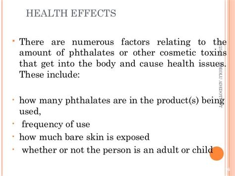 PHTHALATES IN COSMETICS: RISK ON THE HEALTH AND ENVIRONMENT