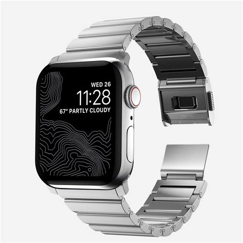 Stainless Steel Apple Watch Band, Silver Hardware | NOMAD®