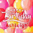 Happy Birthday Cake with Name Ashleigh - Free Download — Download on Funimada.com