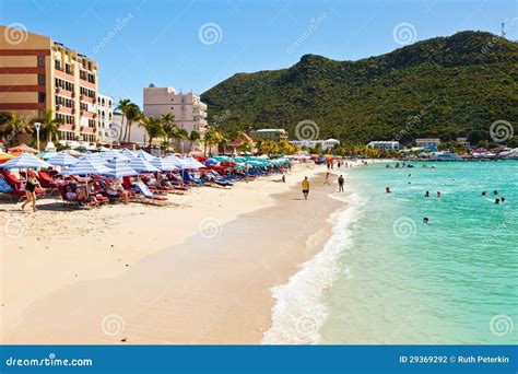 Great Bay Beach, St. Maarten Editorial Photography - Image of nautical ...