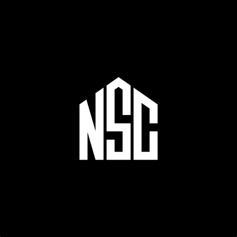 NSC letter logo design on BLACK background. NSC creative initials ...